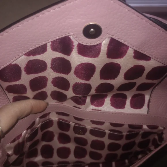 Kate Spade New York Sadie Envelope crossbody Bag Pink Saffiano Leather - Picture 7 of 9